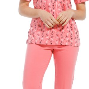 Pastunette dames pyjama capri 20221-176-4 - Rose - 52
