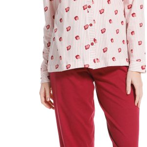Pastunette doorknoop dames pyjama 20222-104-6 - Rose - 48