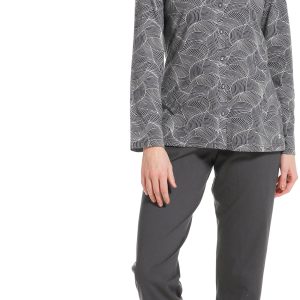 Pastunette dames doorknoop pyjama 20222-122-6 - Grijs - 44