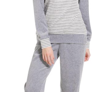 Pastunette dames pyjama velours 2022-126-2 - Grijs - 50