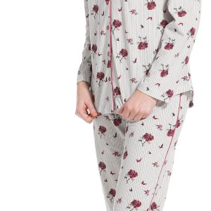 Pastunette doorknoop dames pyjama 20222-156-6 - Grijs - 50