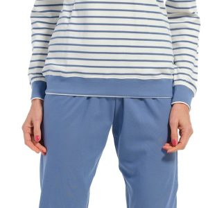 Pastunette dames pyjama katoen 20232-172-4 - Blauw - 50