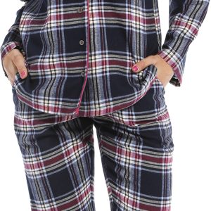 Dames pyjama Rebelle flanel 21212-446-6 - Blauw - 44