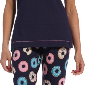 Rebelle dames capri pyjama 21231-482-2 - Blauw - 40
