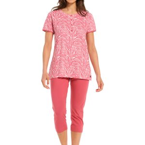 Rebelle dames pyjama capri 21241-426-4 - Rose - 48