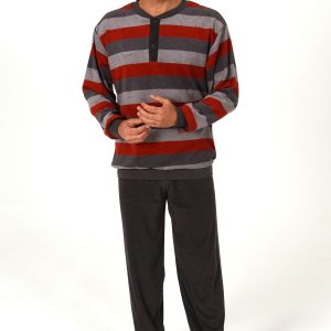 Normann badstof heren pyjama 22310193755 - Rood - XXL/56