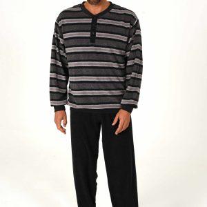 Normann badstof heren pyjama 22310193768 - Grijs - L/52