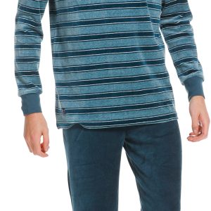 Pastunette heren pyjama velours 23222-614-2 - Blauw - XXL/56