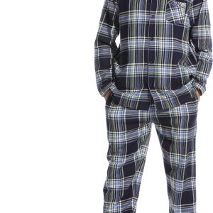 Pastunette heren pyjama flanel 23222-620-6 - Blauw - S/48