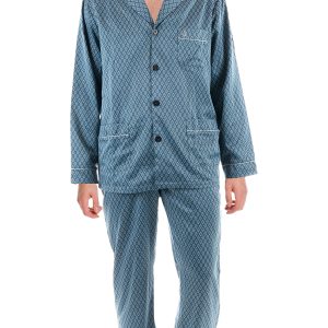 Robson heren pyjama satijn 27199-707-6 - Blauw - M/50