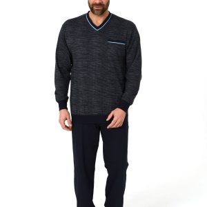 Normann heren pyjama Trend 69644 - Blauw - S/48
