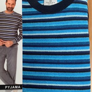 Normann badstof heren pyjama Relax 70133 - Blauw - XXL/56